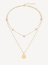 Collier double chaîne doré élégant