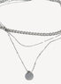 Collier triple rangs argent au design moderne
