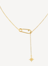 Collier doré épingle étoile tendance