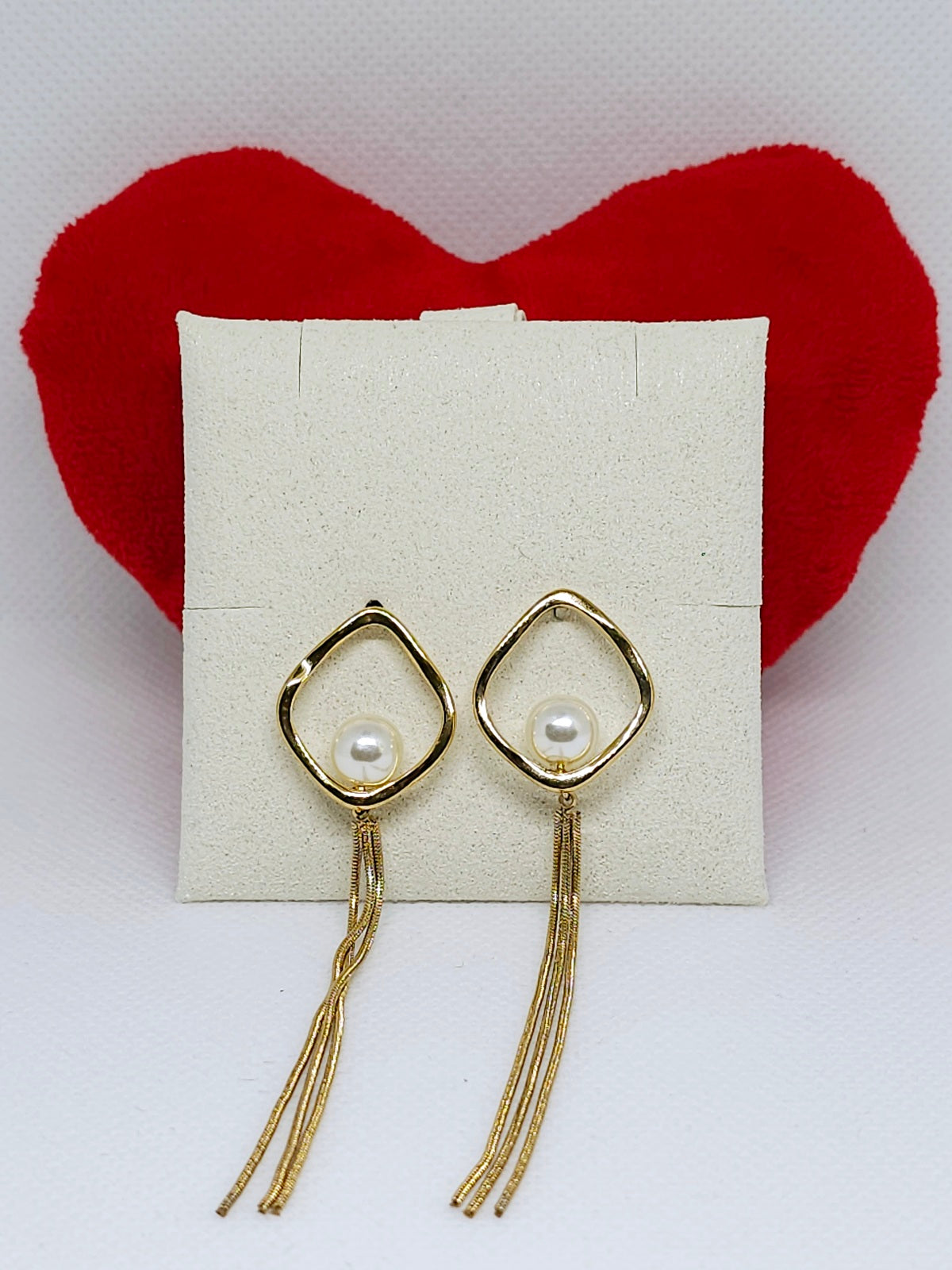 Boucles d'oreilles dorées perle