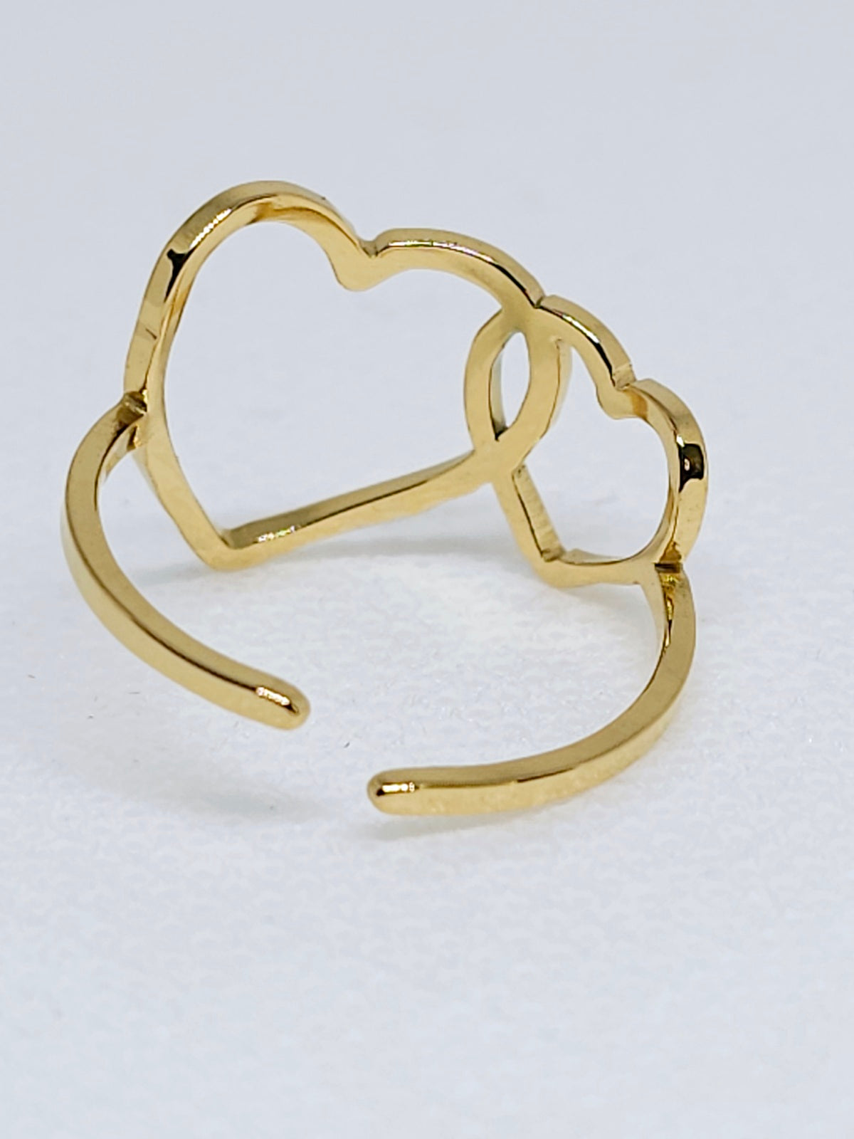 Bague en or cœur entrelacé
