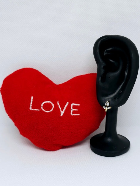 Boucles d’oreilles feuilles dorées brillantes