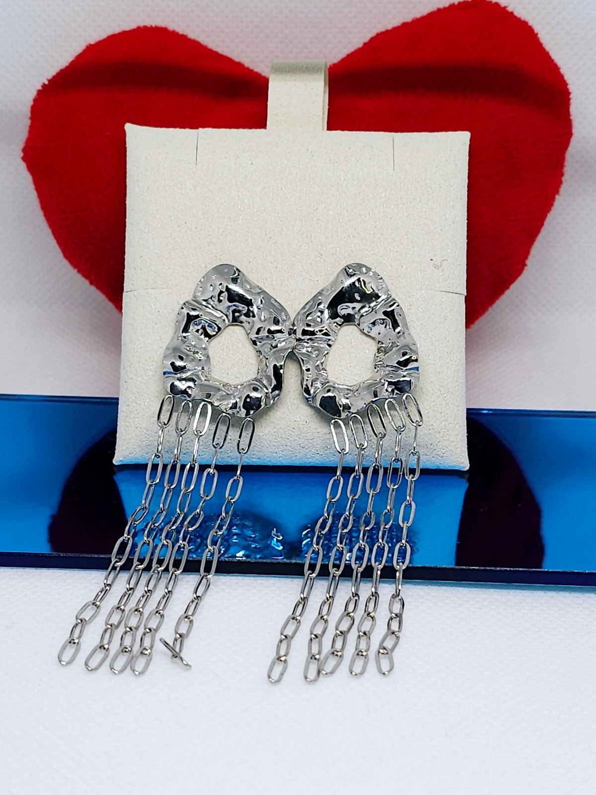 Boucles d'oreilles pendantes dorées femme