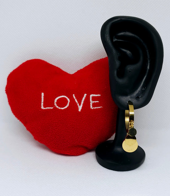 Boucles d’oreilles créoles dorées pendantes