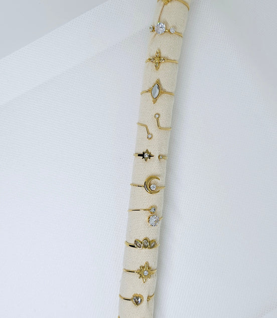 Bagues dorées femme acier inoxydable élégantes