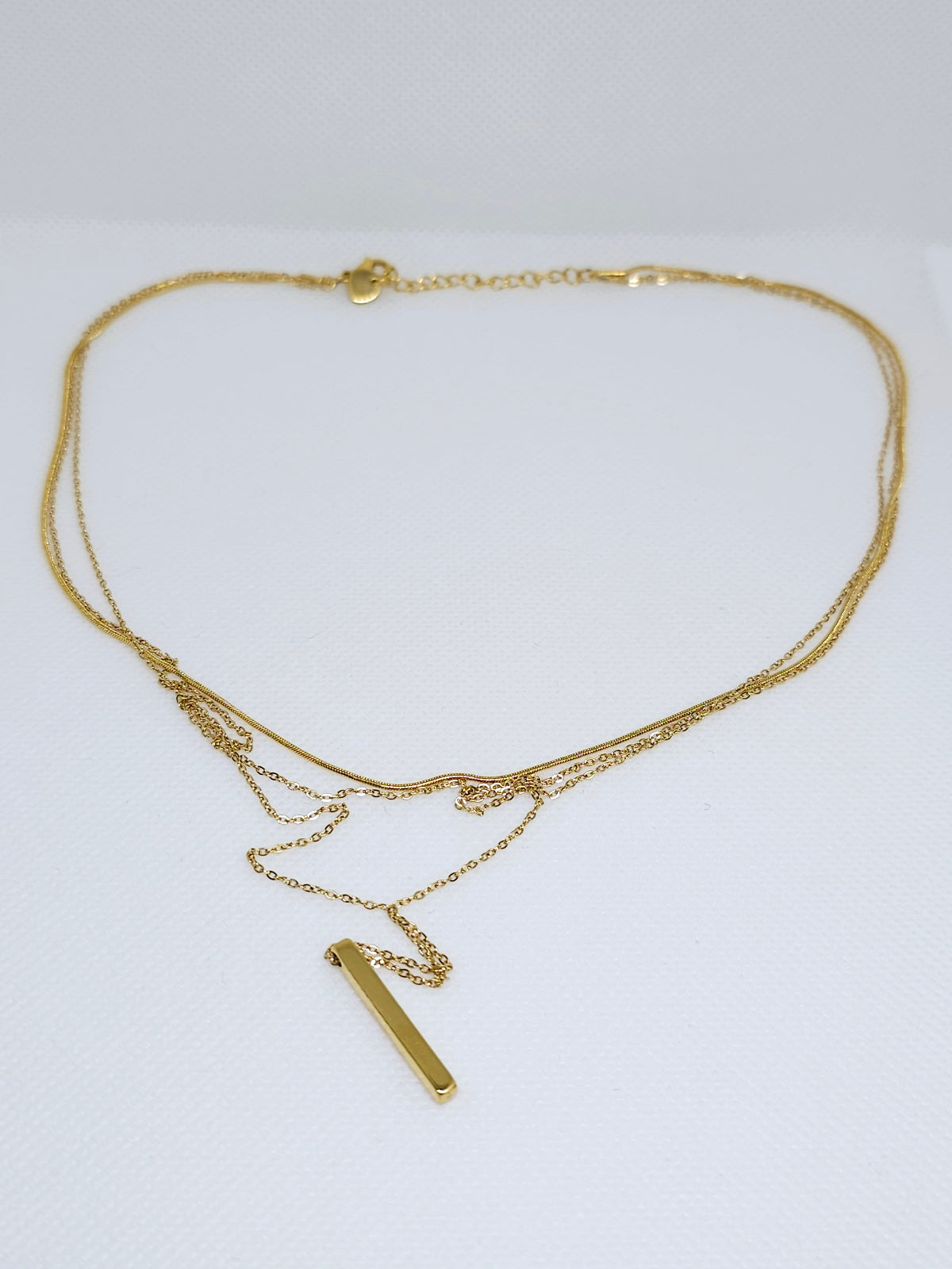 Collier doré multi-rangs élégant femme