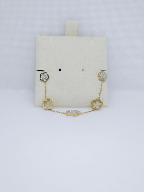 Collier et bracelet dorés élégants