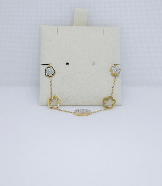 Collier et bracelet dorés élégants
