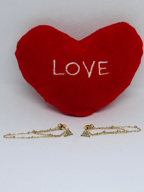 Boucles d’oreilles dorées à chaînes