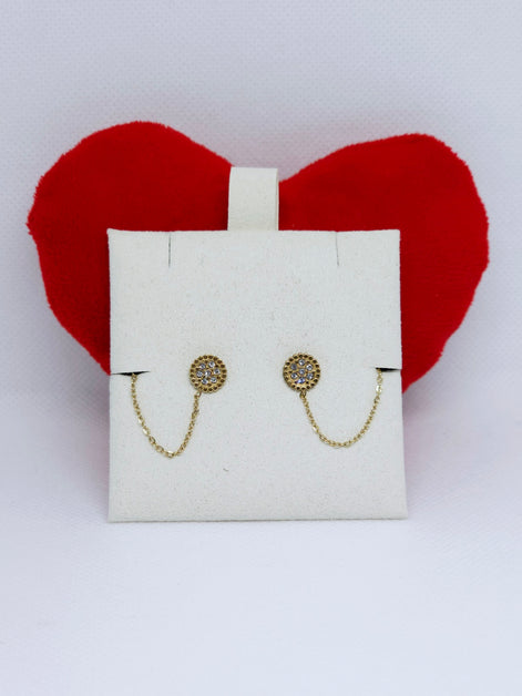 Boucles d’oreilles chaîne dorée élégante