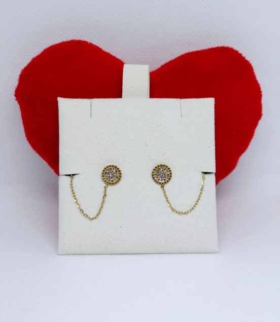 Boucles d’oreilles chaîne dorée élégante