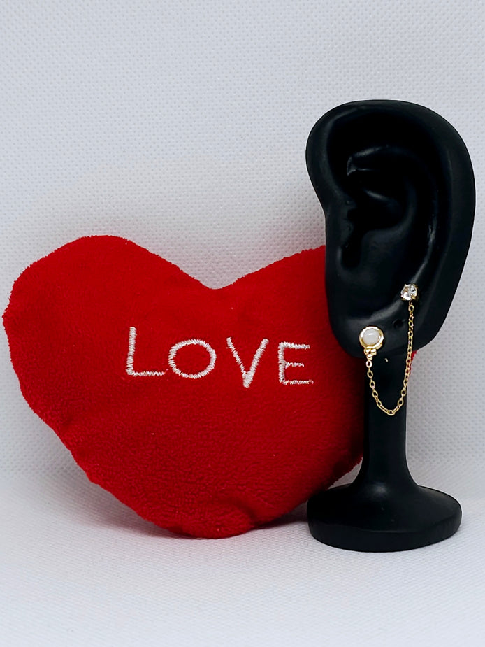 Boucles d’oreilles chaîne dorée élégante