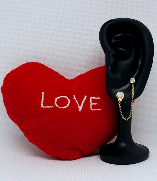 Boucles d’oreilles chaîne dorée élégante