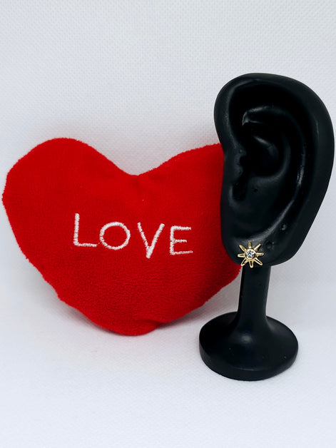 Boucles d’oreilles étoile dorée scintillante