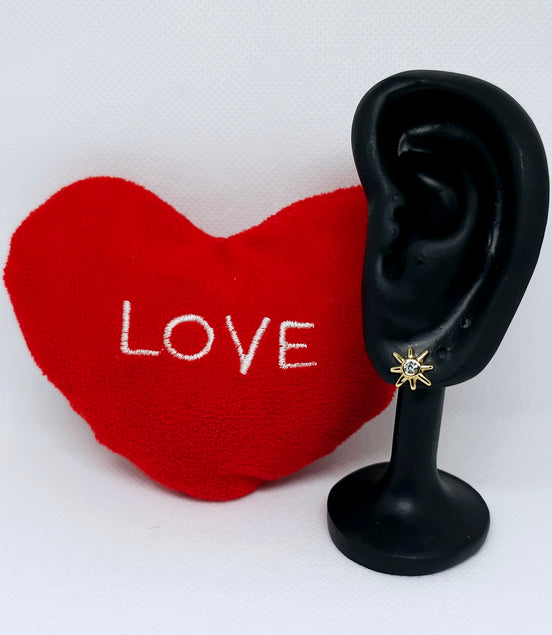 Boucles d’oreilles étoile dorée scintillante