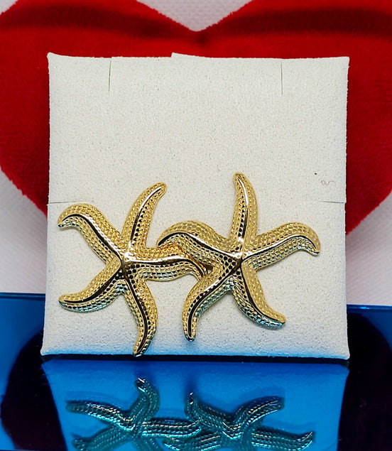 Boucles d'oreilles étoile dorées