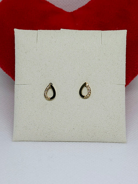 Boucles d’oreilles goutte dorée brillante