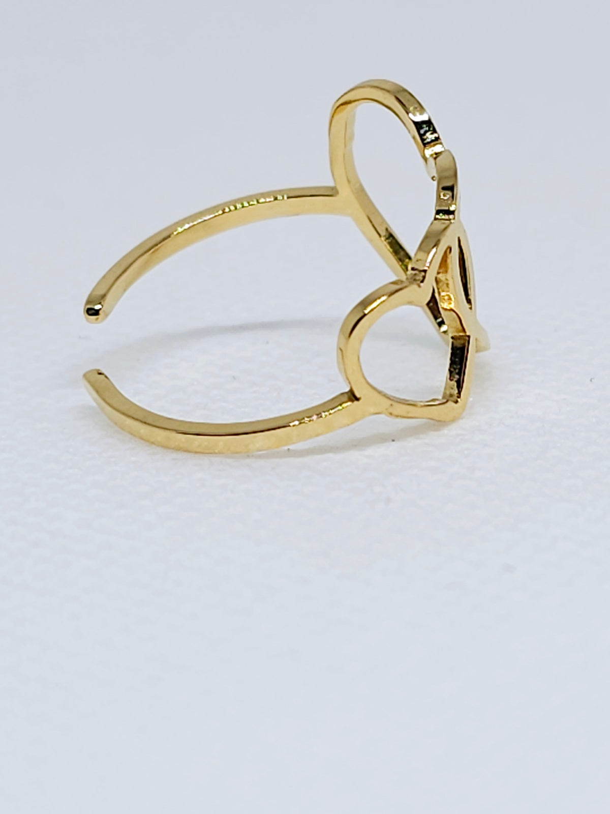 Bague en or cœur entrelacé