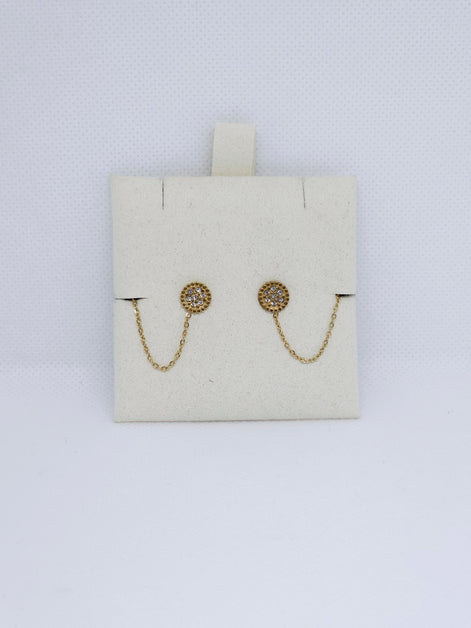 Boucles d’oreilles chaîne dorée élégante