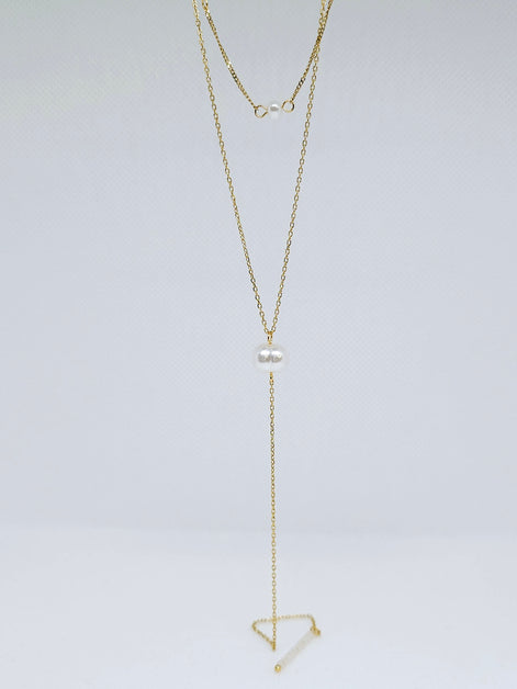 Collier doré à perles délicates