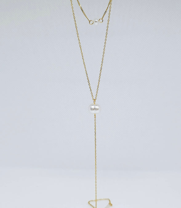 Collier doré à perles délicates