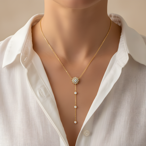 Colliers Fin Madison A Strass Doré