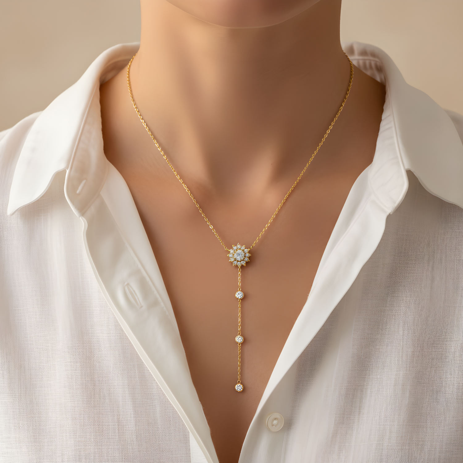 Colliers Fin Madison A Strass Doré